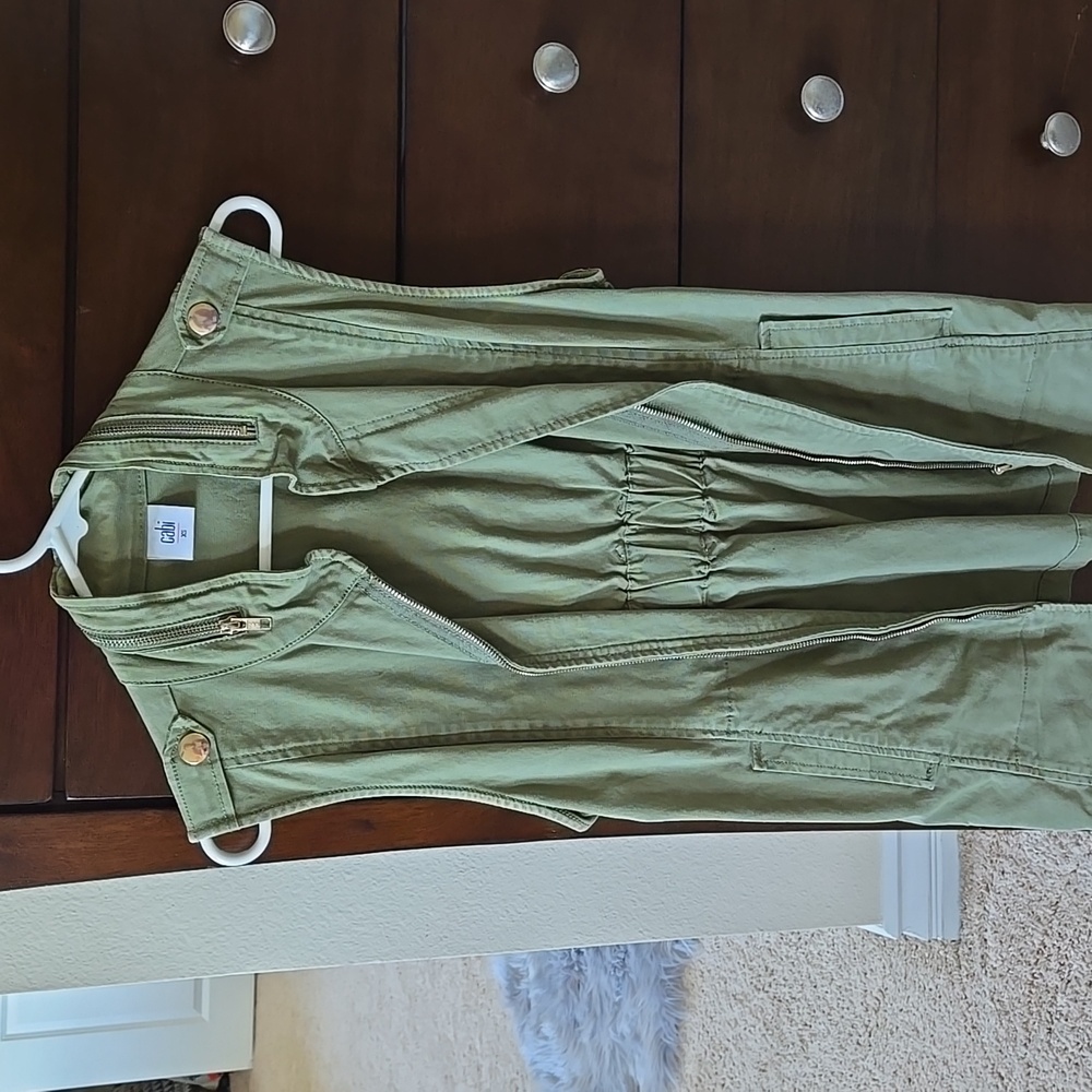 Cabi Explorer Vest Utility Olive Army Green Gold